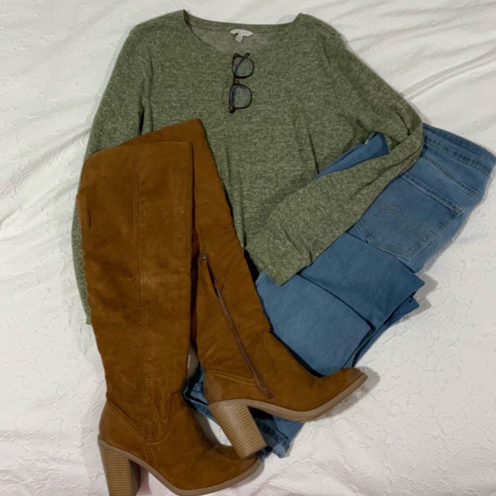 Lucky brand green long shirt